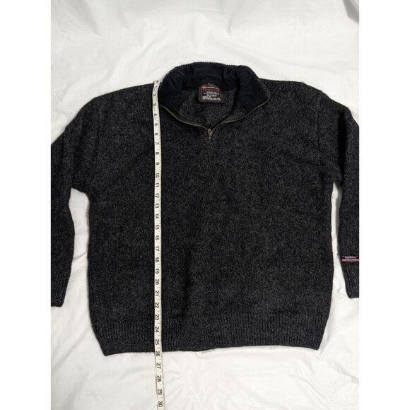 Vintage NORWOOL Pure Wool Sweater Mens 2XLarge XXLarge Zip Neck Norway Nordic - Picture 9 of 10